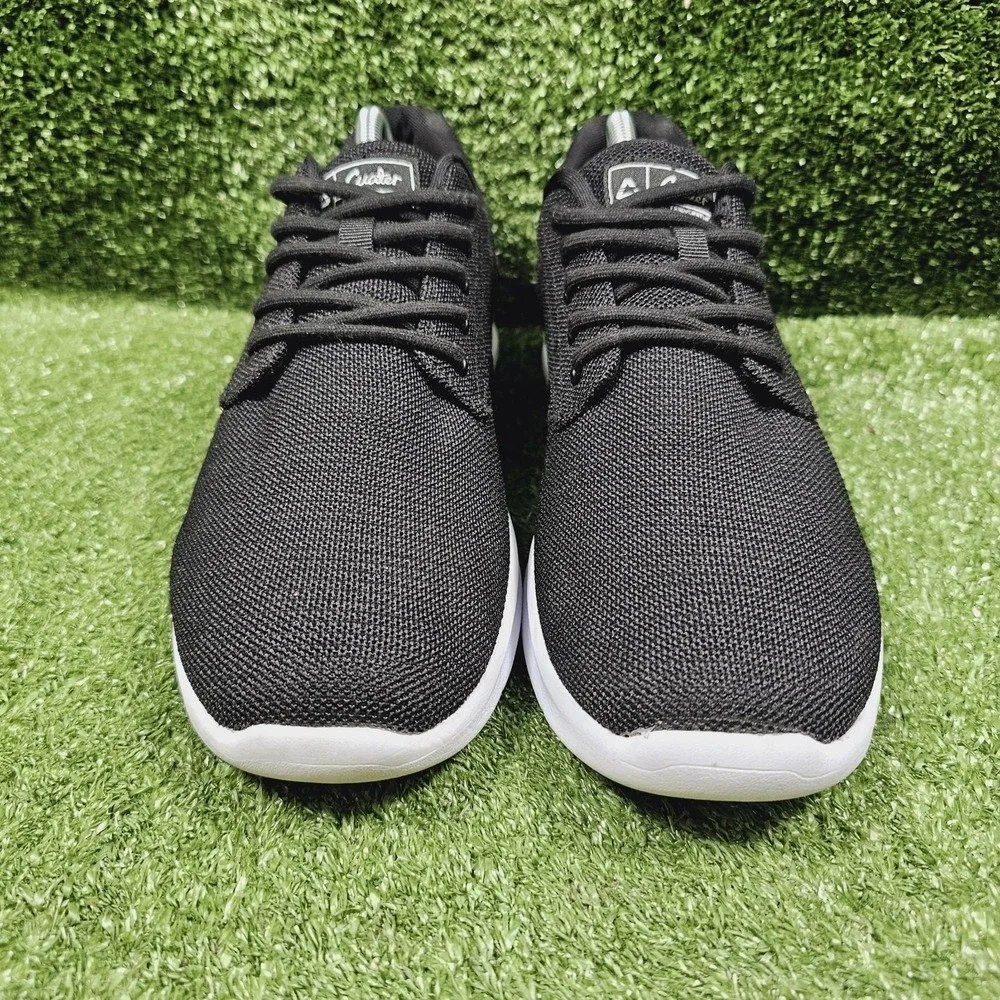 Travis Mathew Cuater The Daily  Black Knit Athletic Comfort Sneakers Mens 10